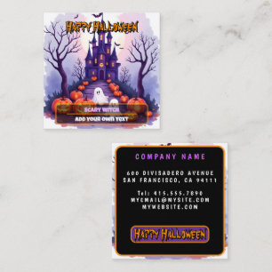 Halloween Gruselige Süße Beliebte Kollektion Quadratische Visitenkarte