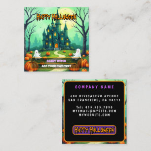 Halloween Gruselige Süße Moderne Kollektion Quadratische Visitenkarte