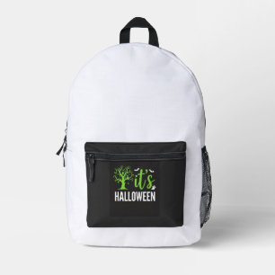 Halloween Gruseliger Baum Fledermäuse Vektor Desig Bedruckter Rucksack
