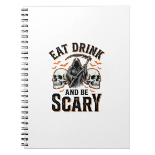 Halloween Gruseliger Essen Trinken Und Sei Gruseli Notizblock