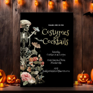 Halloween Gruseliger Garten Kostüm & Cocktails Sch Folieneinladung