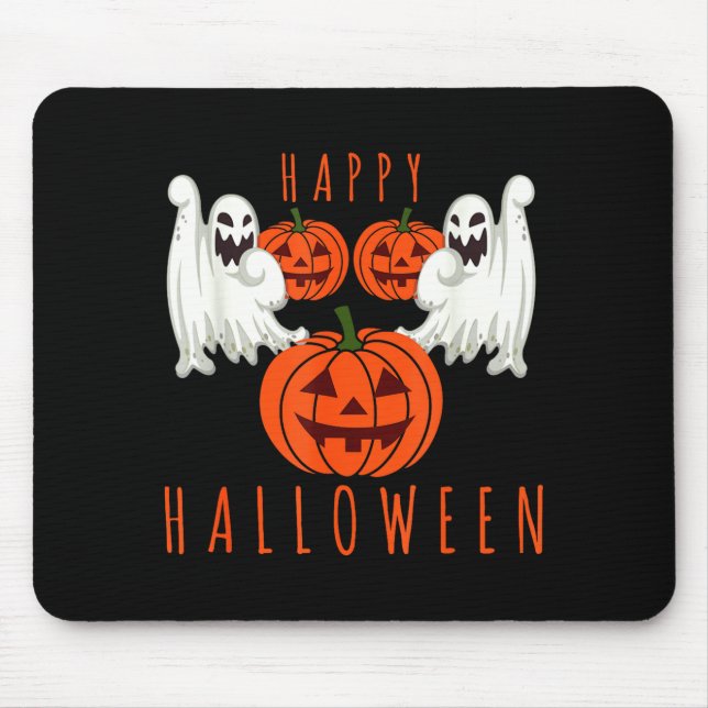Halloween gruseliger Geist Kürbis  Mousepad (Vorne)