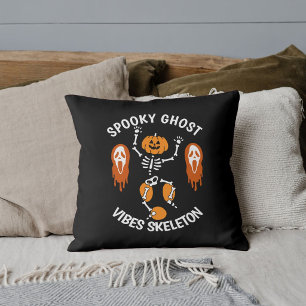 Halloween Gruseliger Geist Skelett Hexe Schwarz Ma Kissen