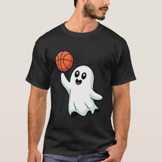 Halloween Gruseliger Geist spielt Basketball für T T-Shirt
