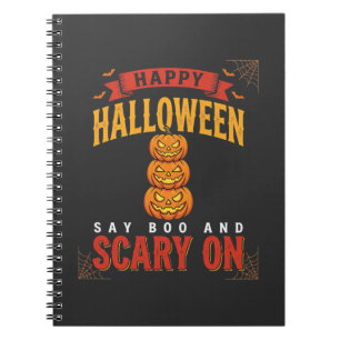 Halloween Gruseliger Kürbis Retro-Design Notizblock