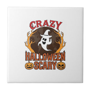 Halloween Gruseliger Kürbis Retro Gravur Textur_1 Fliese