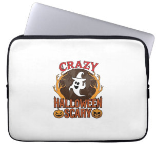 Halloween Gruseliger Kürbis Retro Gravur Textur_1 Laptopschutzhülle