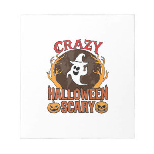 Halloween Gruseliger Kürbis Retro Gravur Textur_1 Notizblock