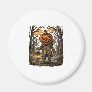 Halloween Gruseliger Kürbis Vogelscheuche Laterne Magnet