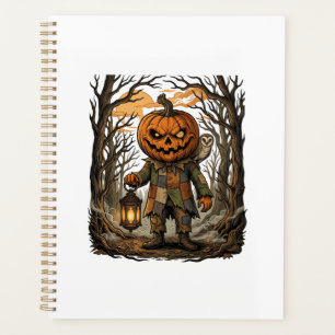 Halloween Gruseliger Kürbis Vogelscheuche Laterne  Planer