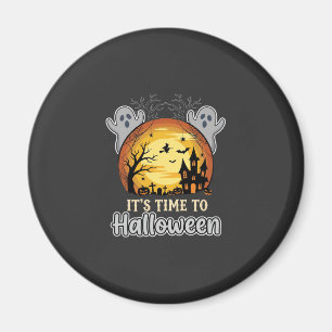 Halloween Gruseliger Mond Geister und Friedhof Vek Magnet