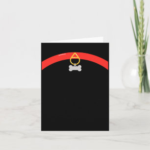 Halloween Gruseliger Pfotenabdruck Halsband-Knoche Karte