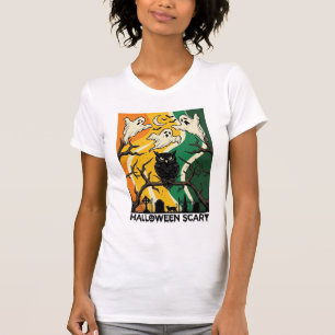Halloween Gruseliger Schwarzer Eulen-Geister-Fried T-Shirt