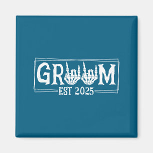 Halloween gruseliger Skelett-Verlobung Hochzeit Br Magnet