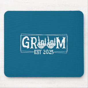 Halloween gruseliger Skelett-Verlobung Hochzeit Br Mousepad
