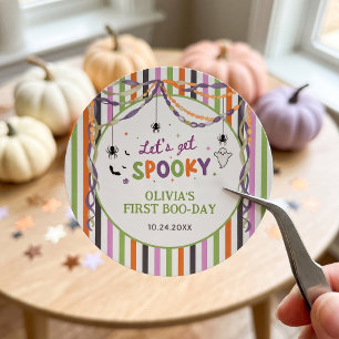 Halloween Gruseliger Spaß Geburtstagsfeier Papier Runder Aufkleber