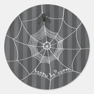 Halloween Gruseliger Unheimlicher Süßer Spinnennet Runder Aufkleber