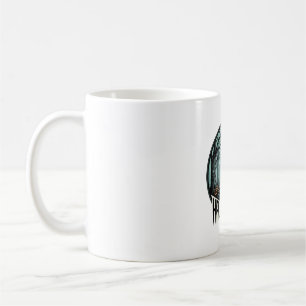 Halloween Gruseliger Wald Vintage Gravur Design_1 Kaffeetasse