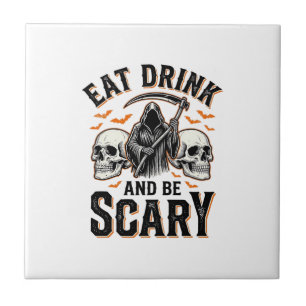 Halloween Gruseliges Essen Trinken Und Sei Gruseli Fliese