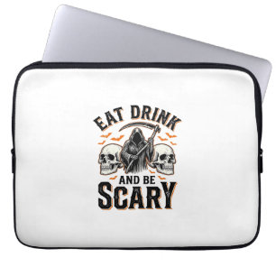 Halloween Gruseliges Essen Trinken Und Sei Gruseli Laptopschutzhülle