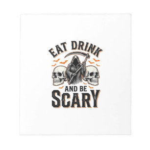 Halloween Gruseliges Essen Trinken Und Sei Gruseli Notizblock