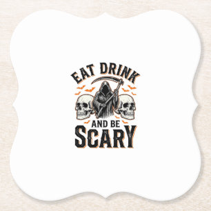 Halloween Gruseliges Essen Trinken Und Sei Gruseli Untersetzer