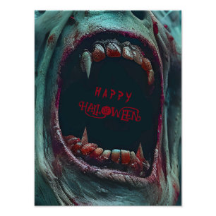 HALLOWEEN GRUSELIGES MONSTER KOSTÜM PARTY FOTODRUCK