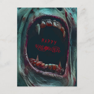 HALLOWEEN GRUSELIGES MONSTER KOSTÜM PARTY POSTKARTE