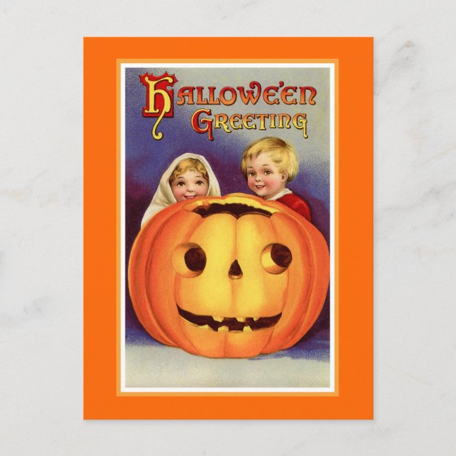 "Halloween Gruß" Postkarte (Vorderseite)