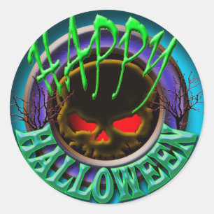 Halloween-Gruß Runder Aufkleber