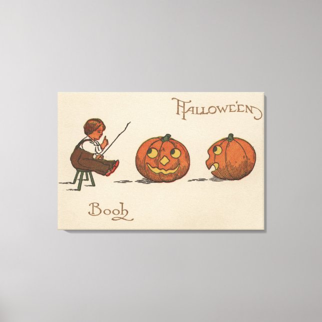 Halloween Grußbuch Leinwanddruck (Vorderseite)