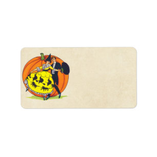 Hallowe'en Grüße Adressaufkleber