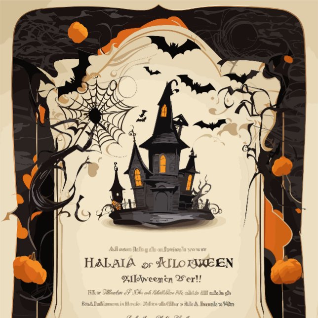 Halloween-Grüße-Karte Mitteilungskarte (Halloween Invitation Card)