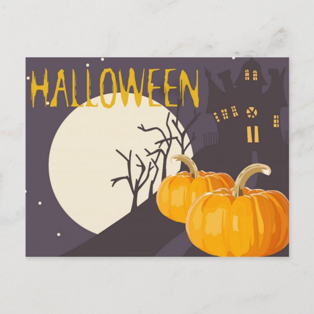 Halloween-Grüße Postkarte (Vorderseite)