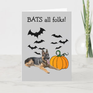 Halloween-Grußkarte des Deutschen Hirten Karte