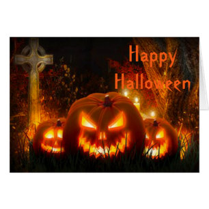 Halloween Grußkarte/Jack-o-Laterne