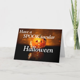 Halloween Grußkarte/Jack-o-Laterne und Spinne Karte
