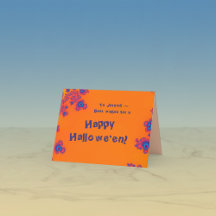 Halloween-Grußkarte mit Fraktal-Grenzen