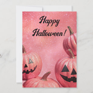 Halloween-Grußkarte mit Kürbissen Einladung