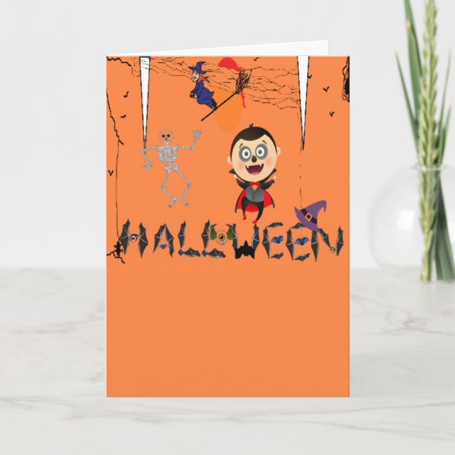 Halloween Grußkarten/Einladungs-Karten Feiertagskarte (Vorderseite)