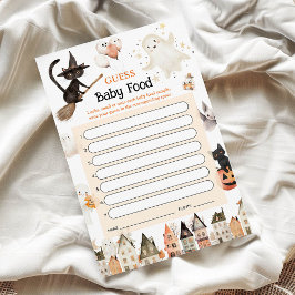 Halloween Guess Baby Food Game - Baby Showcard