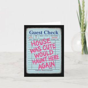 Halloween Guest Karo House war Niedlich, hagelte H Karte