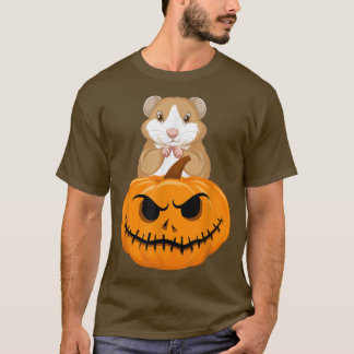 Halloween Guinea Pig Pumpkin Men Women Boys Girls T-Shirt