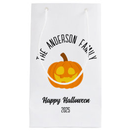 Halloween Gwer Pumpkin Face Personalisierter Name Kleine Geschenktüte