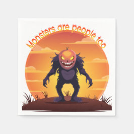 Halloween Hairy Little Monster Trick oder Trete Serviette