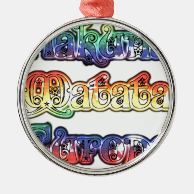 Halloween Hakuna Matata Europe.png Silbernes Ornament (Vorne)