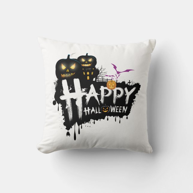 Halloween Hallo Halloween Kissen (Vorderseite)