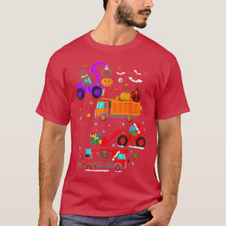 Halloween Hallothanksmas Baufahrzeug Cran T-Shirt