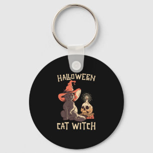Halloween Halloween Cat Witch Schlüsselanhänger