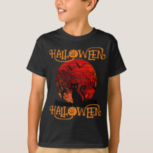 HALLOWEEN HALLOWEEN KATZE SCHWARZ SCHRECKLICHE FLE T-Shirt